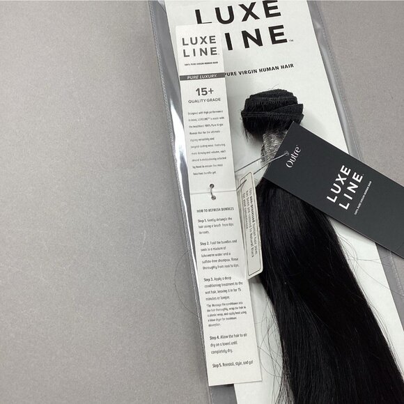 Natural Straight 26” Natural Black 100% Pure Virgin Human Hair Extensions - Picture 6 of 7